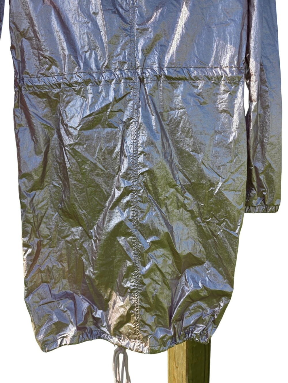 NWT Avec Les Filles Metallic Rain Jacket- S - Picture 7 of 13